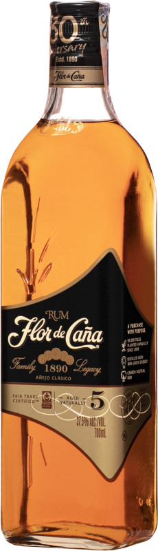 Flor de Cana Anejo Clasico 5 roèný 37,5% 0,7l (èistá f¾aša)