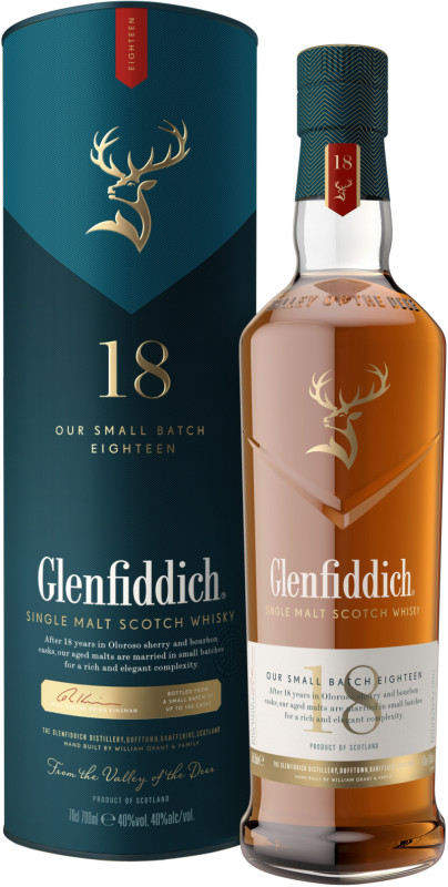 Glenfiddich 18 roèná 40% 0,7l (darèekové balenie kazeta)