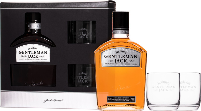 Jack Daniel's Gentleman Jack + 2 pohre 40% 0,7l (darekov balenie 2 pohre)