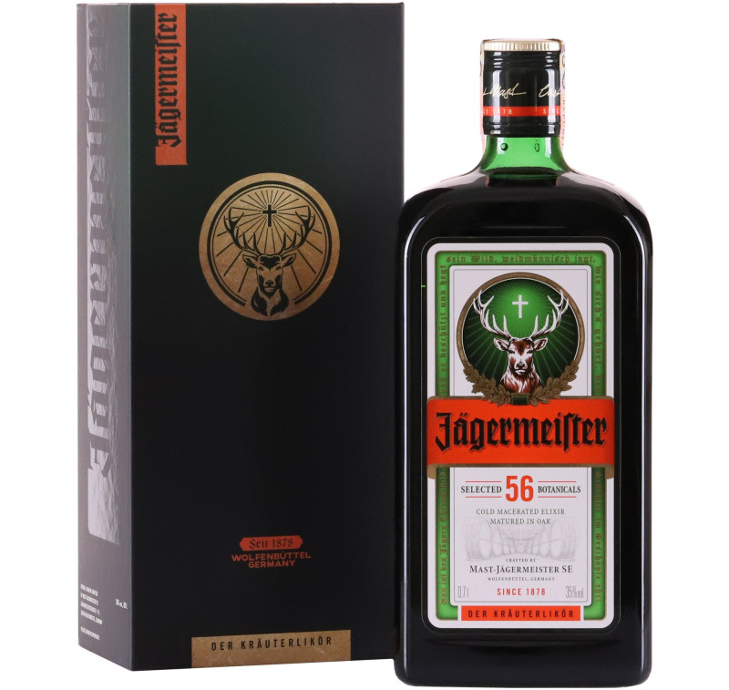 Jägermeister v kartóniku 35% 0,7l (darèekové balenie kazeta)