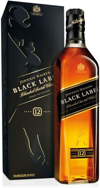 Johnnie Walker Black Label 12 roèná 40% 0,7l (darèekové balenie kazeta)