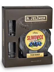 Rudolf Jel�nek Slivovica + 2 poh�re 50% 0,7l (dar�ekov� balenie 2 poh�re)