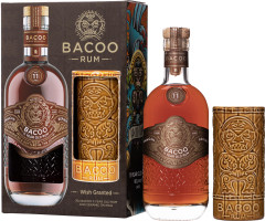 Bacoo 11 ron + Tiki pohr 40% 0,7l (darekov balenie 1 pohr)