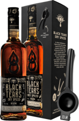 Black Tears Dry Spiced Rum v kart�ne + od��avova� na citrusy 40% 0,7l (dar�ekov� balenie kazeta)