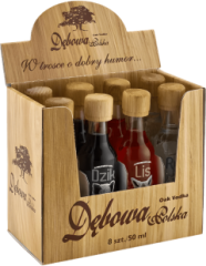 Dbowa - Oak Vodka Zwierzaki 8x0,05l 40% 0,4l (darekov balenie kazeta)