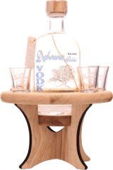 Debowa Oak Vodka Dubov stolek + 4 pohre 40% 0,7l (darekov balenie 4 pohre)