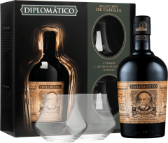 Diplomatico Seleccion de Familia + 2 pohre 43% 0,7l (darekov balenie 2 pohre)