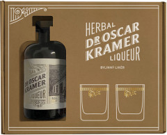Dr. Kramer bylinný likér + 2 poháre 36% 0,5l (darèekové balenie 2 poháre)