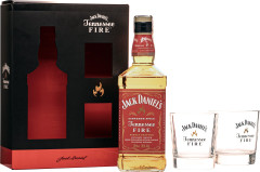 Jack Daniels Fire + 2 pohre 35% 0,7l (darekov balenie 2 pohre)