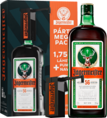 Jgermeister 1,75l + pumpa 35% (darekov balenie kazeta)