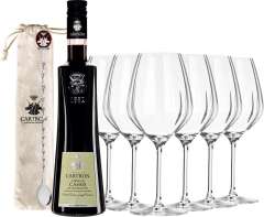 J.Cartron Crme de Cassis Cocktail Kit 19% 0,7l (darekov balenie)