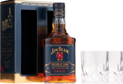 Jim Beam Double Oak Twice Barreled + 2 pohre 43% 0,7l (darekov balenie 2 pohre)