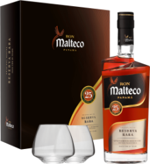 Malteco Reserva Rara 25 ro�n� s 2 poh�rmi 40% 0,7l (dar�ekov� balenie 2 poh�re)