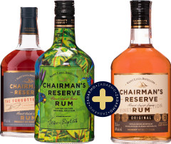 Set Chairman's Reserve Forgotten Casks + Original Parrot Limited Edition + Reserve zadarmo (3 x 0.7 l)