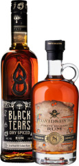 Set Davidsen's Pirate Release + Black Tears Spiced Rum 1,4l (set 1 x 0.7 l, 1 x 0.7 l)