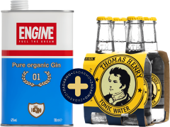 Set Engine Organic Gin + 4x Thomas Henry Tonic Water zadarmo (set 1 x 0.7 l, 1 x 0.8 l)
