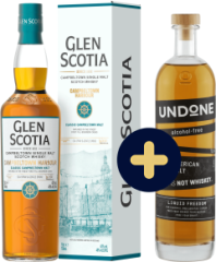 Set Glen Scotia Campbeltown Harbour + Undone No.3 Not Whiskey zadarmo (set 1 x 0.7 l, 1 x 0.7 l)