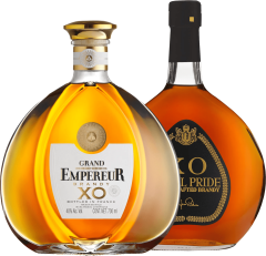 Set Grand Empereur Brandy XO + Regal Pride XO (set 1 x 0.7 l, 1 x 0.7 l)
