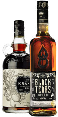 Set Kraken Black Spiced + Black Tears Spiced 1,4l (set 1 x 0.7 l, 1 x 0.7 l)