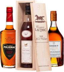 Set Lautrec VSOP + Godet VSOP Original + Polignac VSOP (set )