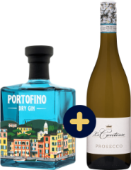 Set Portofino Dry Gin + Le contesse Prosecco zadarmo (set 1 x 0.5 l, 1 x 0.75 l)