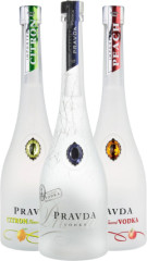 Set Pravda Vodka + Vodka Citron + Vodka Peach (set 1 x 0.7 l, 1 x 0.7 l, 1 x 0.7 l)