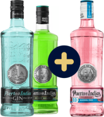 Set Puerto de Indias Classic + Sweet Melon + Strawberry Alcohol free zadarmo (set 1 x 0.7 l, 1 x 0.7 l, 1 x 0.7 l)