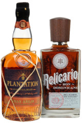 Set Relicario Ron Dominicano Superior + Plantation Guatemala & Belize Gran Anejo Rum (set 1 x 0.7 l, 1 x 0.7 l)