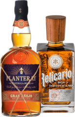 Set Relicario Ron Dominicano Superior + Plantation Guatemala & Belize Gran Anejo Rum 1,4l (set 1 x 0.7 l, 1 x 0.7 l)