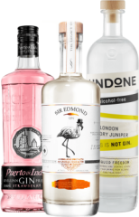 Set Sir Edmond + Puerto de Indias Strawberry + Undone No.2 Not Gin (set 1 x 0.7 l, 1 x 0.7 l, 1 x 0.7 l)
