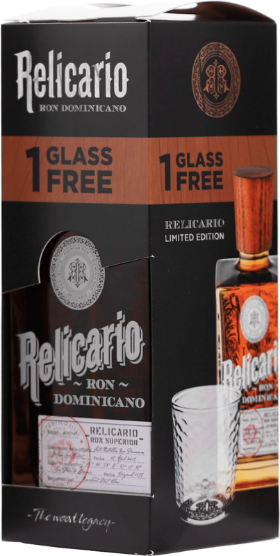Relicario Ron Dominicano Superior + 1 pohár 40% 0,7l (darèekové balenie 1 pohár)