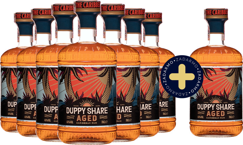 Set The Duppy Share Aged Caribbean Rum 7+1 zadarmo (set 8 x 0.7 l)