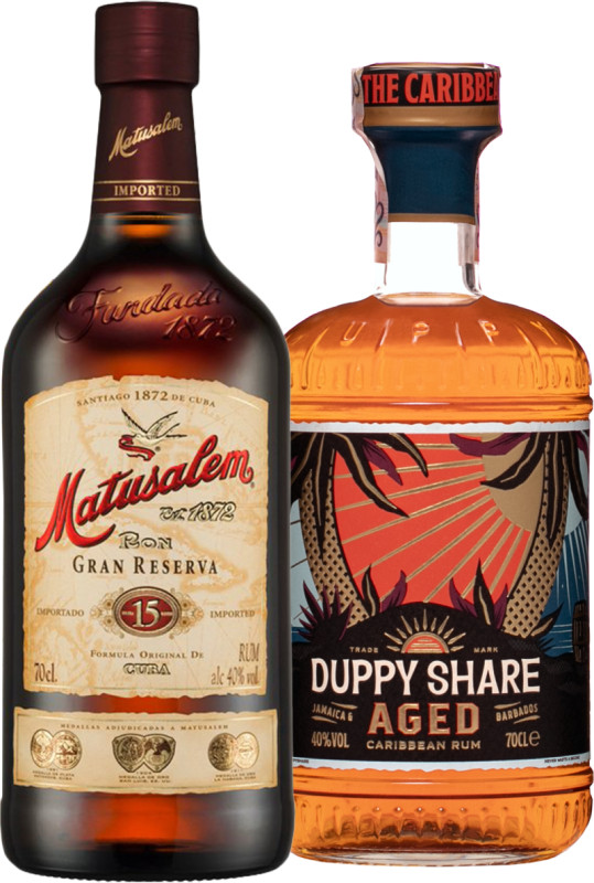 Set The Duppy Share Aged Caribbean Rum + Matusalem Gran Reserva 15 (set 1 x 0.7 l, 1 x 0.7 l)