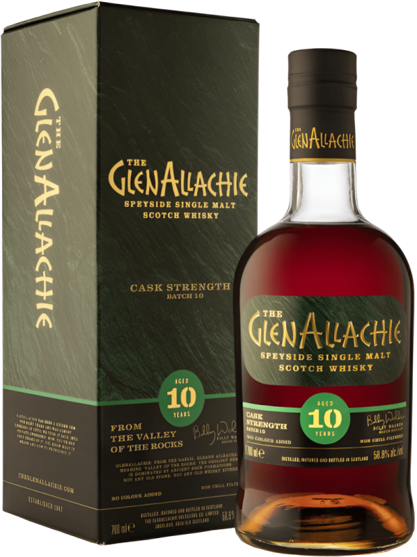 The GlenAllachie 10 roèná Cask Strength Batch 10 58,6% 0,7l (darèekové balenie kazeta)